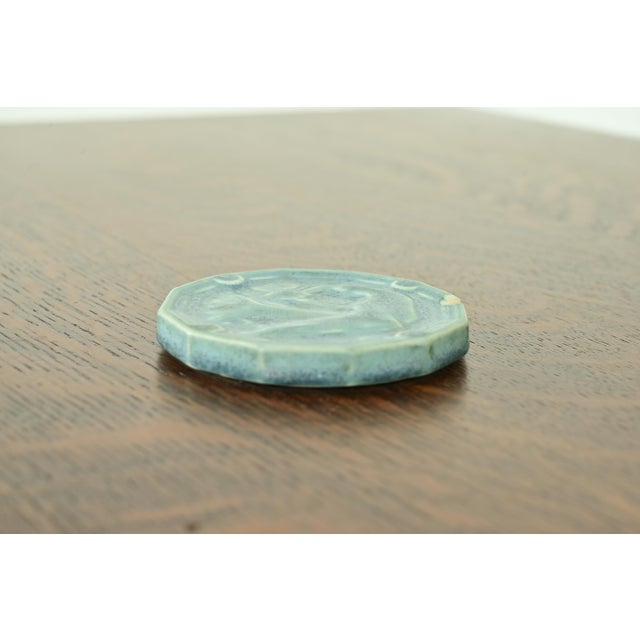 1940s Rookwood Pottery Arts & Crafts Glazed Ceramic "Potter at the Wheel" Paperweight, 1940 For Sale - Image 5 of 11