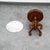 Mid-Century Modern Mid Century Modern End Table Side Round Stone Pedestal Mahogany Marble Vintage Nm For Sale - Image 3 of 11