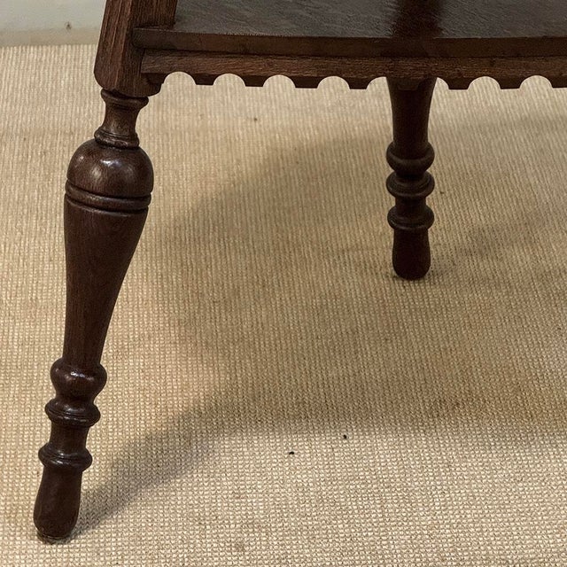 Antique English Nine Sided Carved Oak Spool Leg Occasional Table For Sale - Image 11 of 17