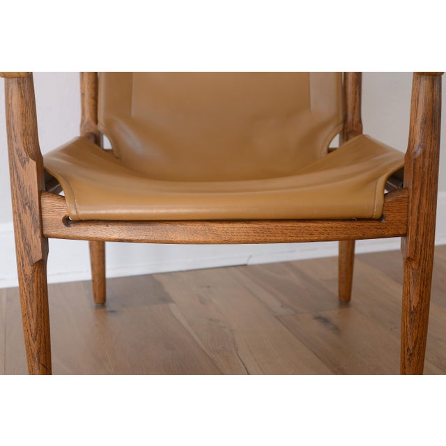 Brown Douglas Heaslett Brown Saltman Safari Sling Lounge Chair For Sale - Image 8 of 15