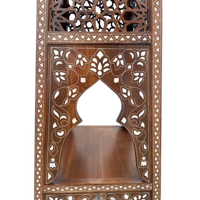 Mother of Pearl Inlaid Stand Table For Sale In Los Angeles - Image 6 of 8