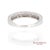 14k (585) White Gold Natural Diamond Engraved Band Ring, Size 6 For Sale - Image 4 of 9