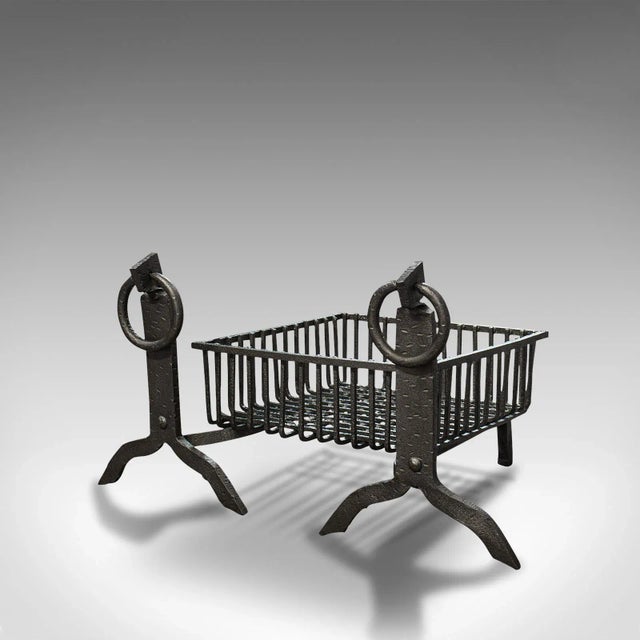 Late 19th Century Victorian Antique Cast Iron Fire Basket For Sale - Image 5 of 13