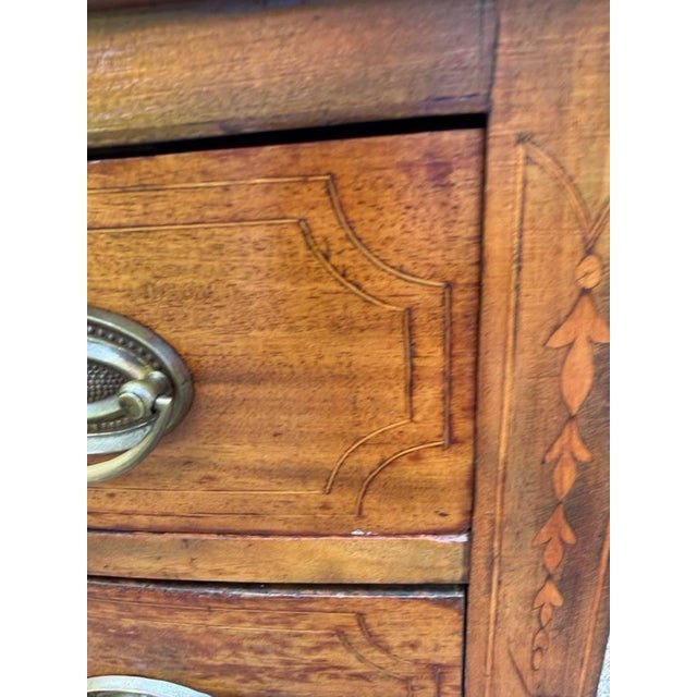 Early 20th Century Regency Style Tall Boy Bow Front Chest of Drawers For Sale - Image 10 of 14