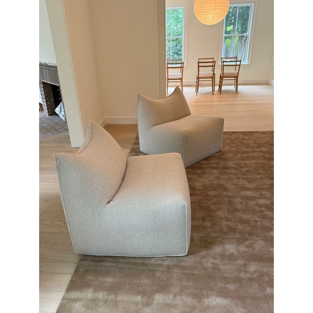 Textile Pair of Mario Bellini Le Bambole Armless Lounge Chairs for B&b Italia For Sale - Image 7 of 7
