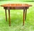 Chocolate Biggs Furniture, Mahogany, Sheraton Style, Swivel and Hinged Flip Top Mechanism, Game Table, W/Hidden Drawer, Scalloped Edges, and Fluted Legs, 1950 For Sale - Image 8 of 12