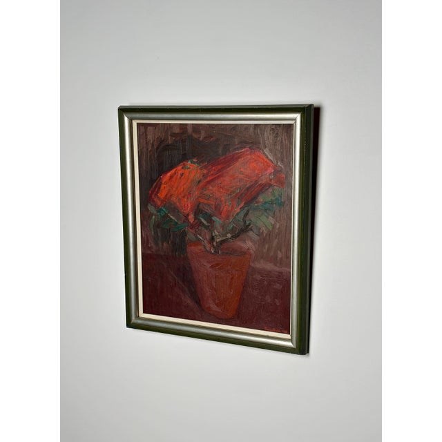 Rune Bohl, Flower Still Life, 1948, Oil on Panel, Framed For Sale - Image 6 of 18