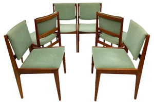 Mid-Century Dining Room Chairs in Teak, Set of 6