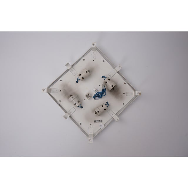 Metal Frosted Glass Ceiling Light from Kaiser Leuchten, 1970s For Sale - Image 7 of 10