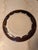 1970s Vintage Frères Cloutier French Studio Art Pottery Charger Plate - Mid Century Modern 11" Abstract Lava Woodgrain Glaze, Signed Cloutier C. 1970 For Sale - Image 5 of 6