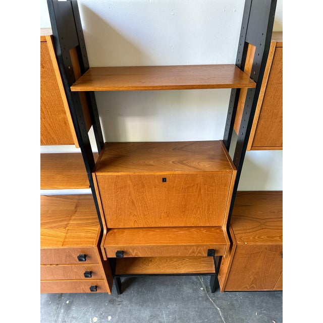 1960s Mid Century Modern Danish Teak Wall Unit For Sale - Image 10 of 10