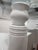 Wood Dining Kitchen Table and 4 Chairs Thomasville White Modern Vintage For Sale - Image 7 of 7
