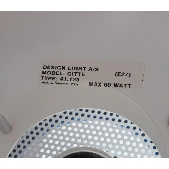 Danish Rise and Fall Lamp in White Metal, 1980s For Sale - Image 9 of 10