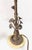 20th Century Italian Floral Tole Ware Style Metal Boudoir Table Lamp With Distressed Shade For Sale - Image 10 of 12