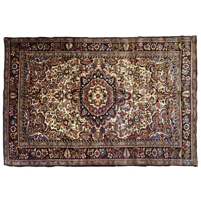 1900s Handmade Antique Persian Sarouk Rug 3.1' X 5.2' For Sale - Image 11 of 12