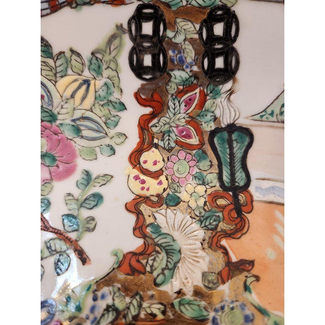 Ceramic Early 20th Century Large Rose Medallion Bowl For Sale - Image 7 of 11