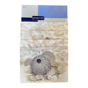 Pimpernel, Set of 4, "Beach Prize" Cork-Backed Placemats,