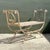 French Provincial Vintage Neoclassical Wrought Iron Lyre Bench For Sale - Image 3 of 12