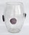 1960s Large Blenko Crackle Art Glass Vase Textured Clear Surface Purple Flowers For Sale - Image 18 of 18
