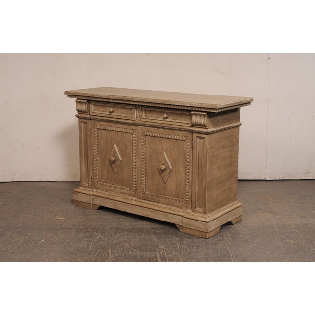 Taupe Vintage Italian Buffet/ Credenza With Ample Storage Drawers For Sale - Image 8 of 12