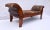 Vintage Leather Roll Arm Bench, Carved Oak Frame, Mission Style, Usa For Sale - Image 9 of 12