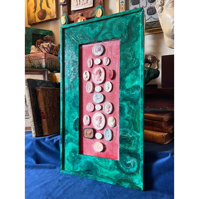 19th century Italian Grand Tour style collection plaster and terracotta classical cameos and intaglios. These are small,...