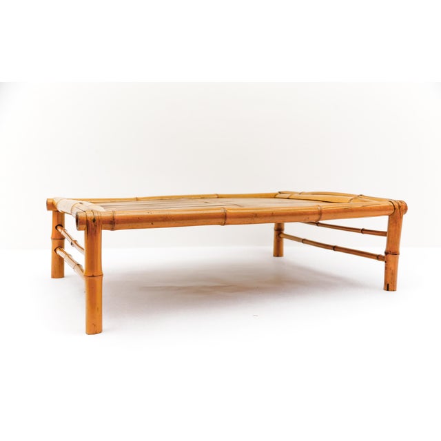 Mid-Century Minimalist Japanese Bamboo Tea Table, Japan, 1950s For Sale - Image 4 of 16