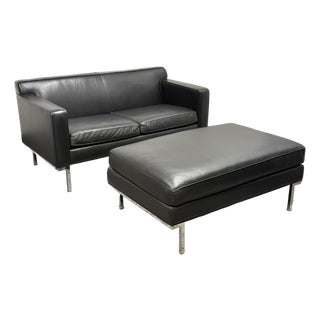 Ted Boerner for Design Within Reach Theatre Sofa + Ottoman Set For Sale