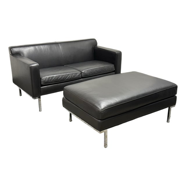 Ted Boerner for Design Within Reach Theatre Sofa + Ottoman Set For Sale