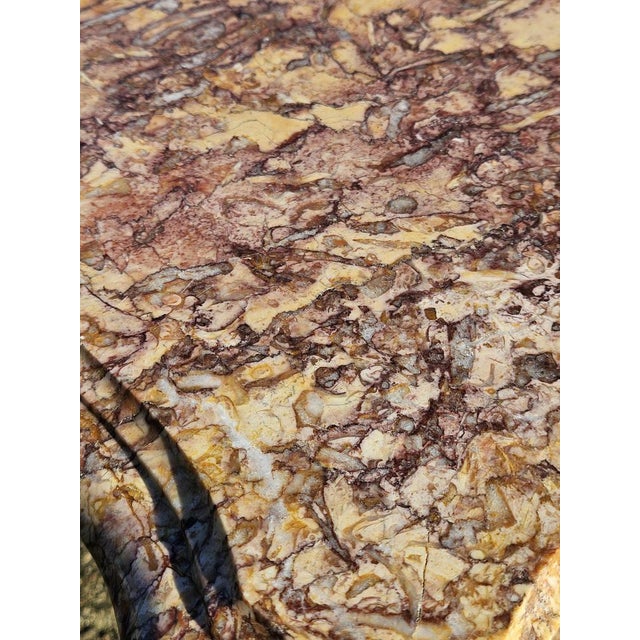 Vintage Louis XV Ash Wood & Marble Cocktail Table, 1960s For Sale - Image 15 of 18