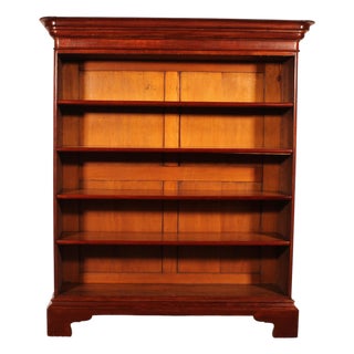 Large Open Oak Bookcase, 19th Century For Sale