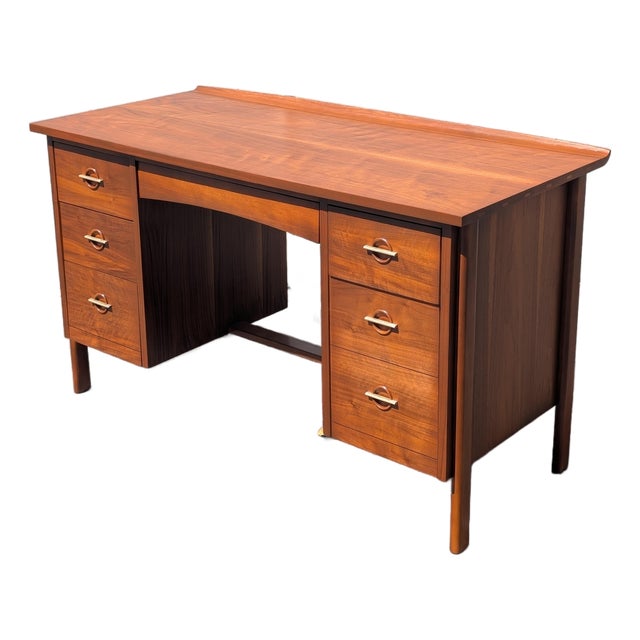 Mid Century Modern Walnut Writing Desk by Lane, C1960s For Sale