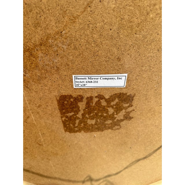 Paper Vintage Bassett Asian Inspired Octagon Wall Mirror For Sale - Image 7 of 7