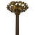 Gold Art Nouveau Brass and Satin Glass Four-Flame Chandelier For Sale - Image 8 of 9