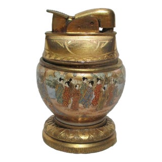 Satsuma Porcelain Lighter Circa 50s For Sale