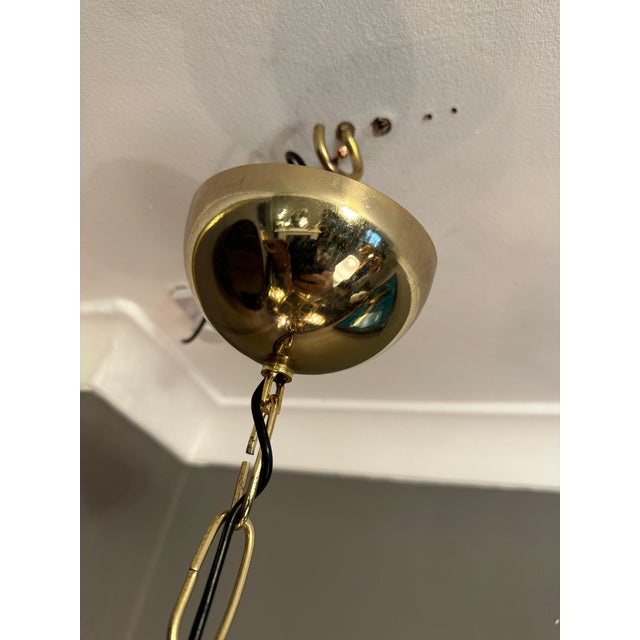 Gaetano Sciolari Italian Gold Plate and Murano Glass Chandelier attributed to Gaetano Sciolari, 1960s For Sale - Image 4 of 18