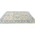 Traditional Antique Heriz Rug 8x11 | Light Beige & Blue Floral Medallion For Sale - Image 3 of 5