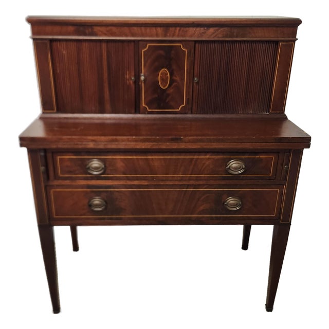 19th Century Federal Style Mahogany Secretary Desk For Sale