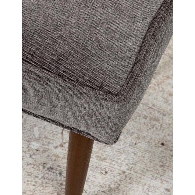 Mid Century Benches With Walnut Legs and Brass Sabots For Sale - Image 11 of 11