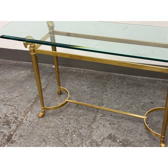 Drexel Furniture Connoisseur Collection Brass Console Table, Circa 1987 For Sale - Image 12 of 12