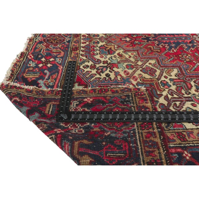 Mid 20th Century Mid 20th Century Vintage Persian Heriz Rug, 06'09 X 08'10 For Sale - Image 5 of 9