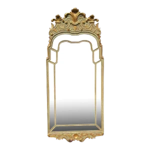 19th C Style Burton-Ching Regency Light Green & Gold Mirror