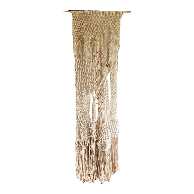 Abstract Macrame Woven Wall Fiber Art Tapestry Wall Hanging Chairish