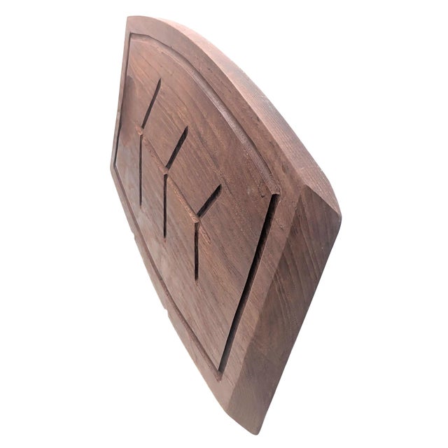 Wood Mid 20th Century Teak Wood Double Sided Carving Board For Sale - Image 7 of 12