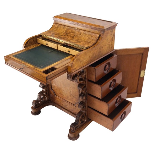 Victorian Davenport Desk Lift Top Pop Up Mechanism Concealed File Compartment For Sale - Image 13 of 13