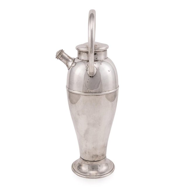 American Silver Plated Milk Churn Cocktail Shaker, 1940s For Sale - Image 10 of 12