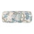 Scalamandre 21" x 7" Indienne Lampas Bolster Pillow in Federal Blue For Sale