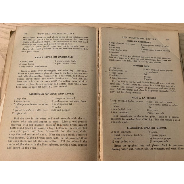 1929 New Delineator Recipe Cook Book Hc 1st Edition American Culinary History For Sale In Washington DC - Image 6 of 16