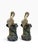 Chinoiserie Early 20th Century Chinese Export Majolica Style Crane Spill Vases - A Pair For Sale - Image 3 of 7