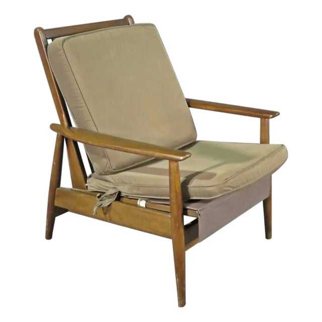 Mid 20th Century Vintage Walnut Rocking Chair For Sale